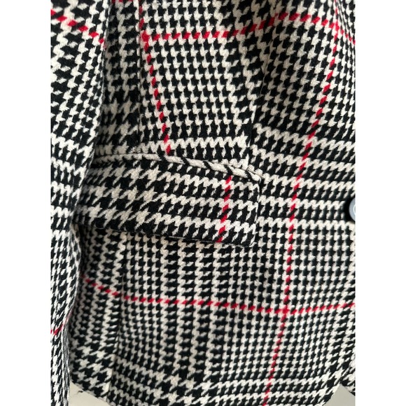 Talbots Wool Blend Black White Houndstooth Jacket Sz 10 - Picture 4 of 13